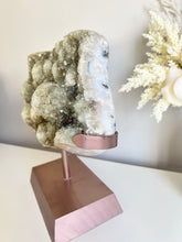 Load image into Gallery viewer, Prasiolite geode on stand
