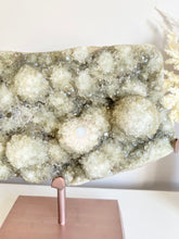 Load image into Gallery viewer, Prasiolite geode on stand
