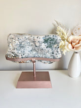 Load image into Gallery viewer, Prasiolite geode on stand
